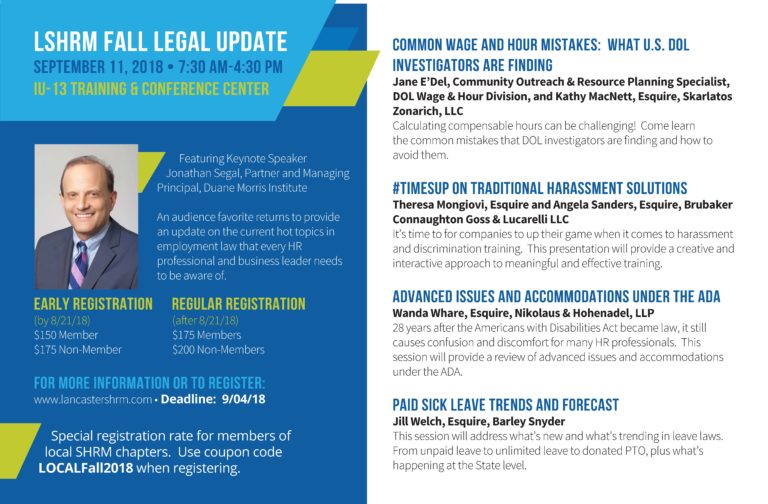 LSHRM Fall Legal Update - Philly SHRM